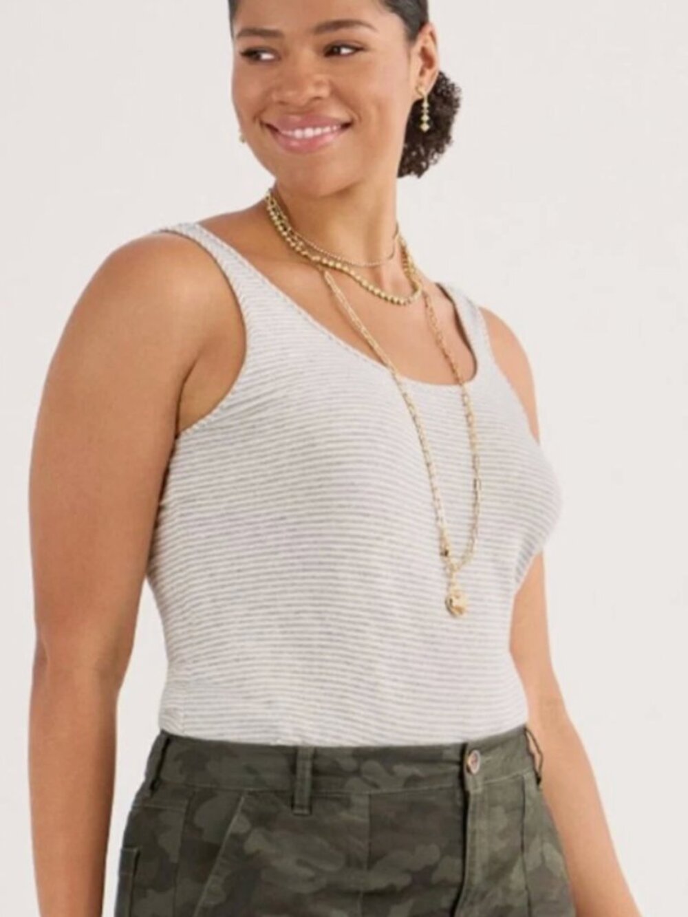 cabi - Striped Charm Tank - Medium